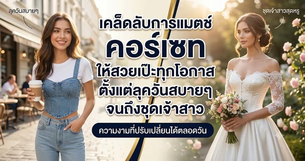 เคล็ดลับการแมตช์ คอร์เซท ให้สวยเป๊ะทุกโอกาส ตั้งแต่ลุควันสบายๆ จนถึงชุดเจ้าสาว